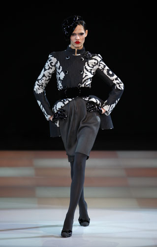 MFW: weekend roundup: A model wears Giorgio Armani