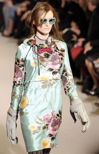 MFW: weekend roundup: A model wears Marni