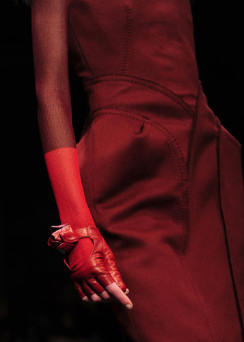 MFW: weekend roundup: A model wears Ferragamo 