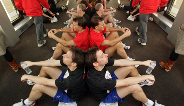 Tower running: Participants Take Part In Vertical Rush Up Natwest Tower In Aid Of Shelter