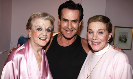 Angela Lansbury, Rupert Everett and Julie Andrews backstage at Blithe Spirit