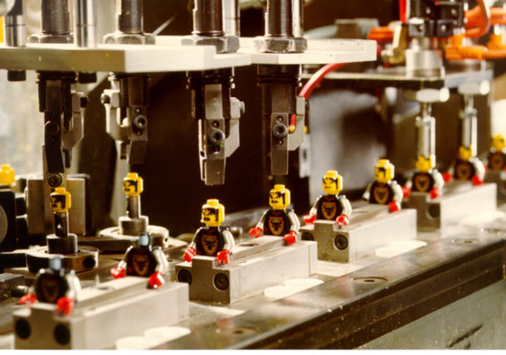 Lego: The Lego figures being made