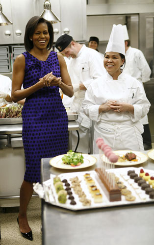 Michelle Obama: Michelle Obama gives a dinner preview before the Governors Dinner