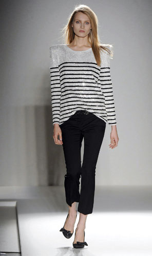 Paris FW Thursday: A model wears Balmain