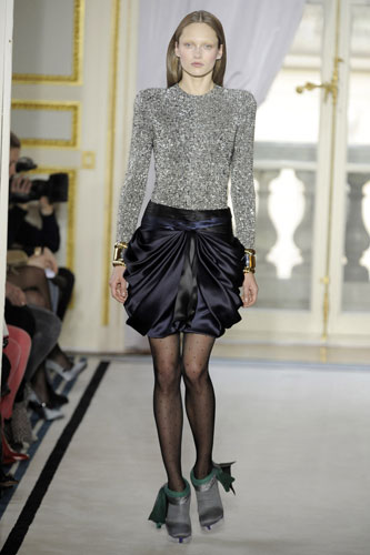 Paris FW Thursday: A model wears Balenciaga
