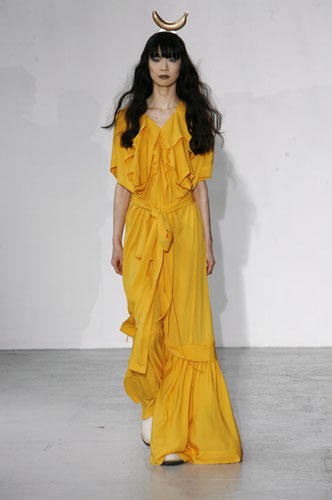 Paris FW Weekend: A model wears Bernhard Willhelm 