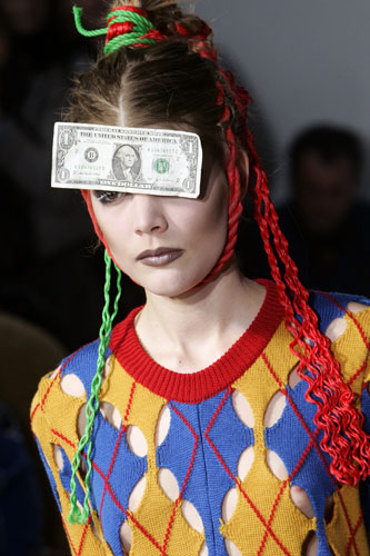 Paris FW Weekend: A model wears Bernhard Willhelm 
