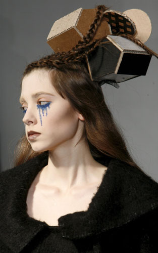 Paris FW Weekend: A model wears Bernhard Willhelm 