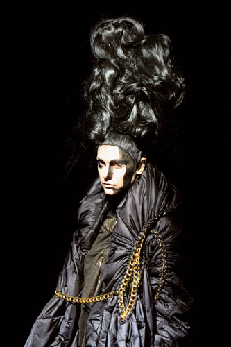 Paris FW Weekend: A model wears Junya Watanabe