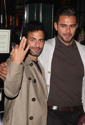 Topshop: Marc Jacobs and fiance Lorenzo Martone at the Topshop launch