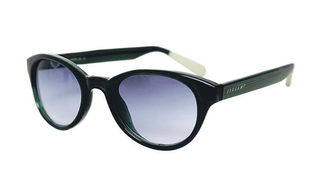 Sunglasses: Green “Pepi” sunglasses, Jigsaw