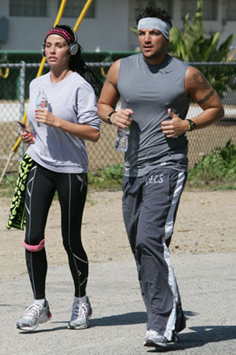 Festival celebs: Jordan and Peter Andre