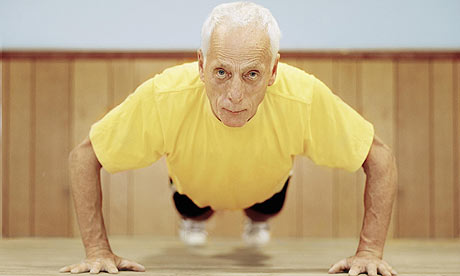 Old Person Exercising