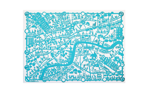 Fathers Day gifts: London map print by Famille Summerbelle
