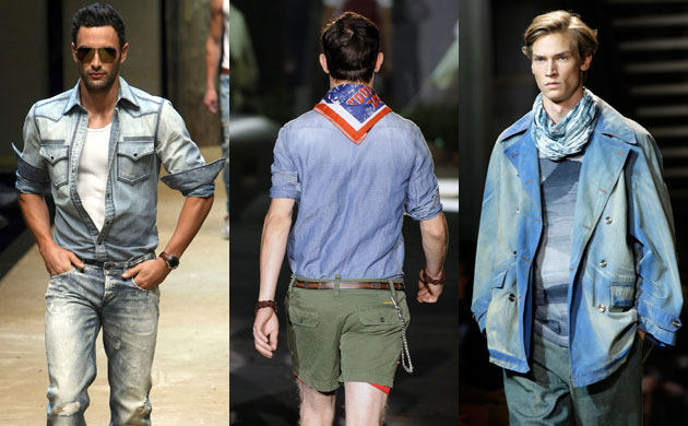 Menswear trends: Denim from D&G, Dsquared2 and Missoni