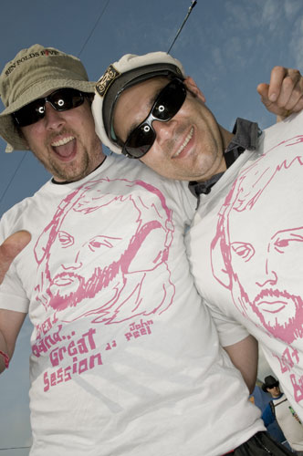 Komodo : Adam and Joe wear Komodo's John Peel T-shirt