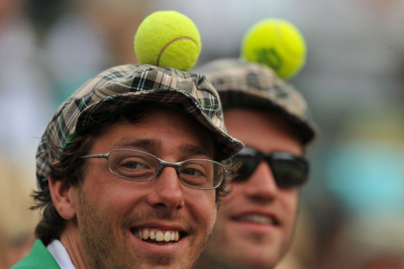 Wimbledon fashion: Tennis ball hats