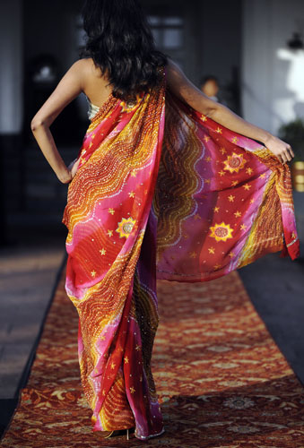 Fashion round-up: A Sri Lankan model displays a creation by local Sri Lankan designers