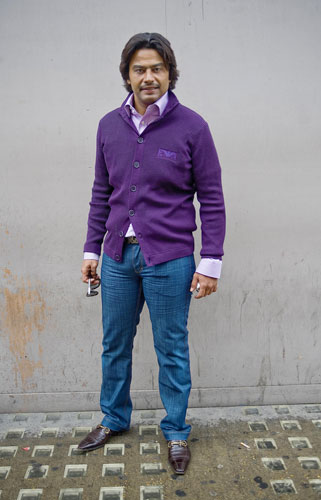 Colourful blokes: Hamad Truker