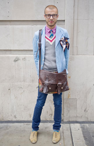 Colourful blokes: Nicholas Booth