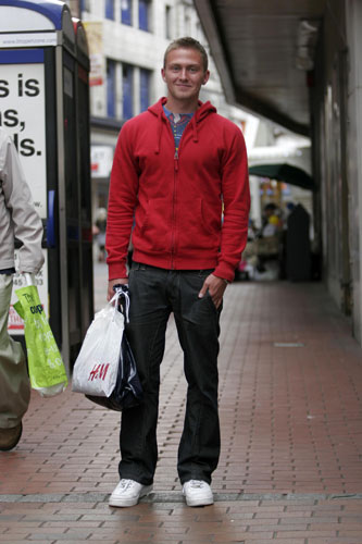 Men in bright colours: Daniel Phillips