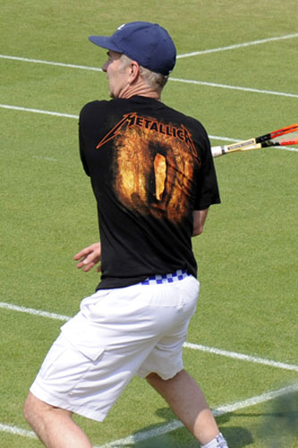 Wimbledon fashion: John McEnroe in a Metallica T-shirt