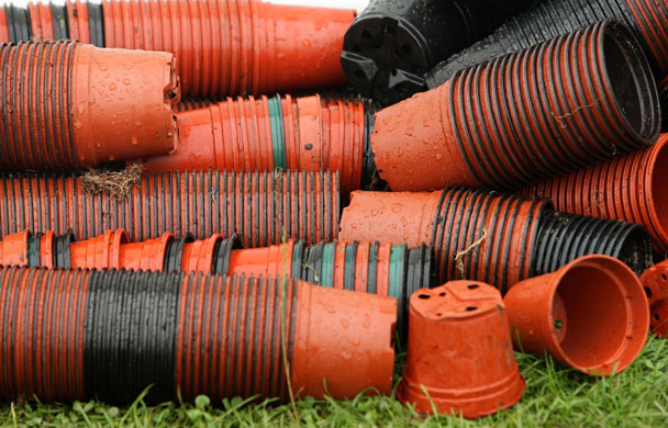 Tatton Park flower show: Stacked flowerpots