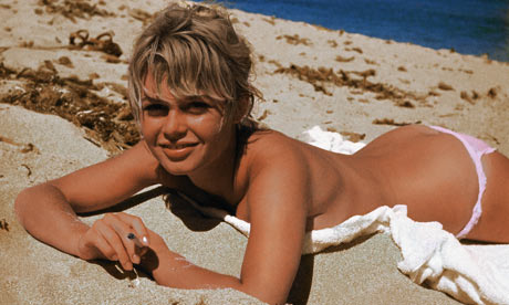 Brigitte Bardot sunbathing topless c1960 Photograph Bettmann Corbis