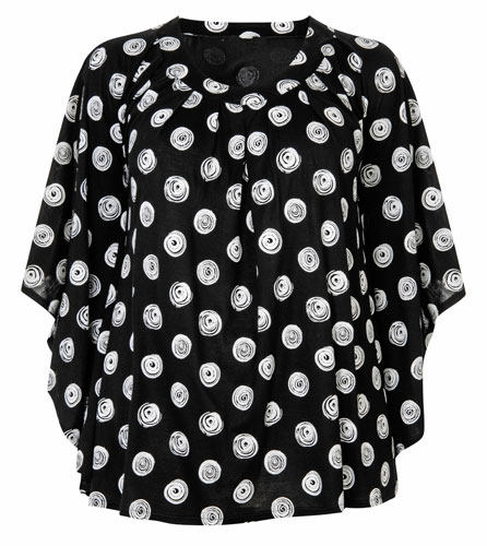 Beth Ditto for Evans: Polka dot swirl top