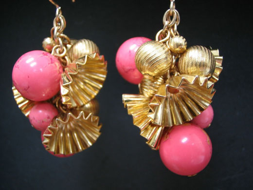 Homemade jewellery: A finished pair