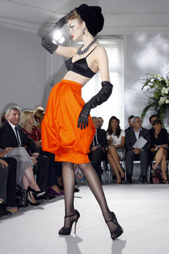 Haute couture: A model wears Christian Dior