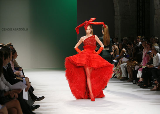 Haute couture: A model wears Cengiz Abazoglu 