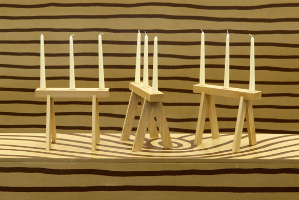 WOOD exhibition: Stephen Bretland ‘Trestle candleholder’