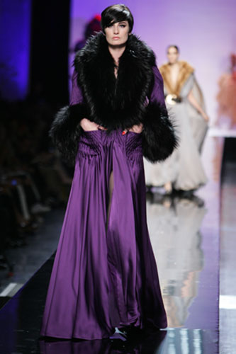 Haute couture in Paris: Erin O'Connor models for Jean Paul Gaultier