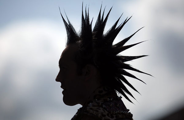 Punk fashion at Rebellion: Spiky hair