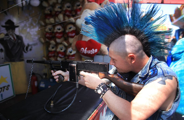 Punk fashion at Rebellion: Mohican