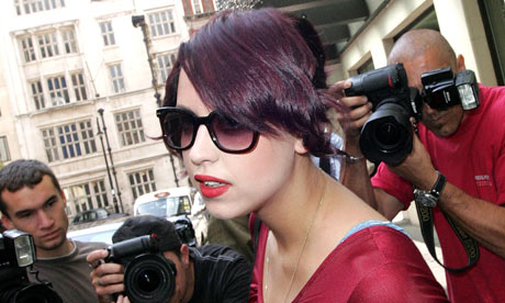 plum hair colour. with her new plum hair.