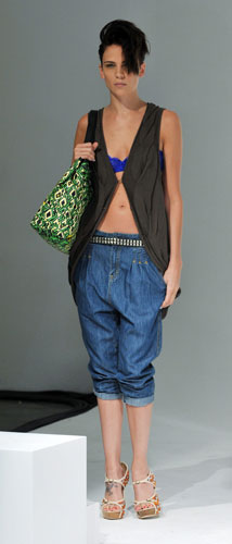 New york fashion week: A model wears L.A.M.B by Gwen Stefani 