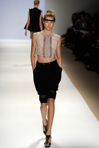 New York Fashion Week: A model wears Charlotte Ronson 