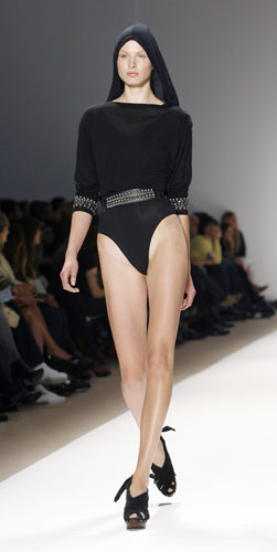 New York Fashion Week: A model wears Charlotte Ronson