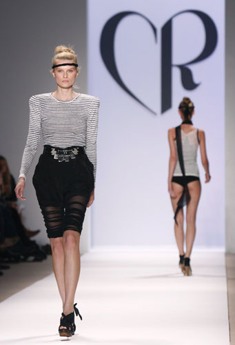New York Fashion Week: A model wears Charlotte Ronson 