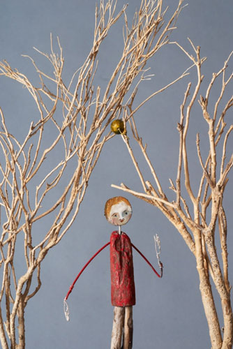 Orchard exhibition: Boy with apple