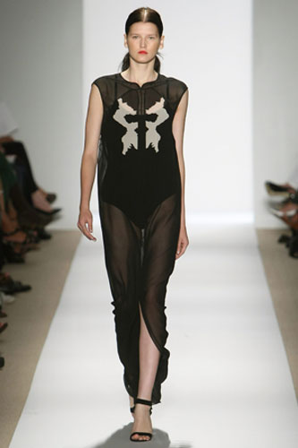 Tuesday NY fashion week: A model wears Brian Reyes