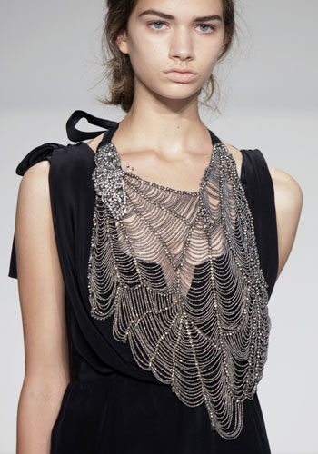 Tuesday NY fashion week: A model wears Vera Wang