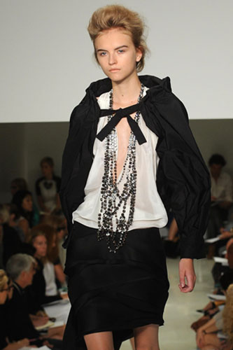 Tuesday NY fashion week: A model wears Vera Wang