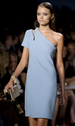 New York fashion: A model wears Michael Kors