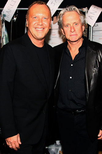 New York fashion: Michael Kors and Michael Douglas