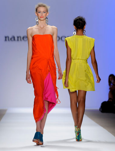 New York fashion: Models wearing Nanette Lepore