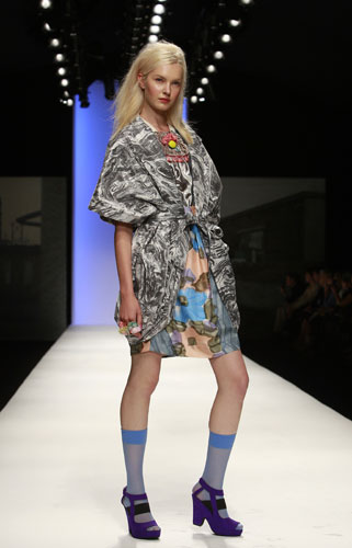 LFW weekend roundup: A model wears Betty Jackson