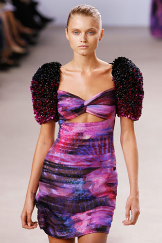 LFW weekend roundup: A model wears Matthew Williamson